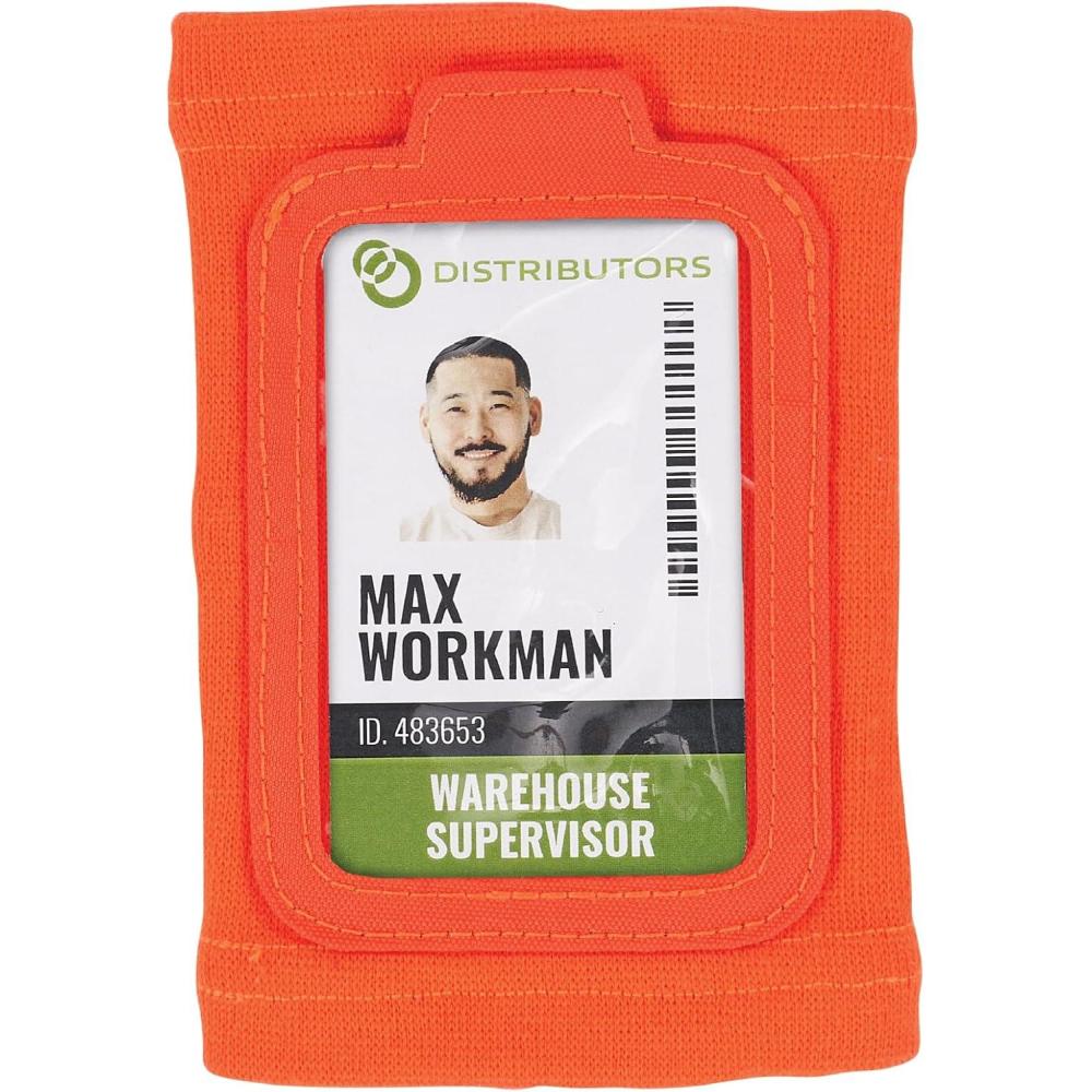 imageErgodyne Squids 3388 Wrist Id Badge Holder Small Storage PocketOrange