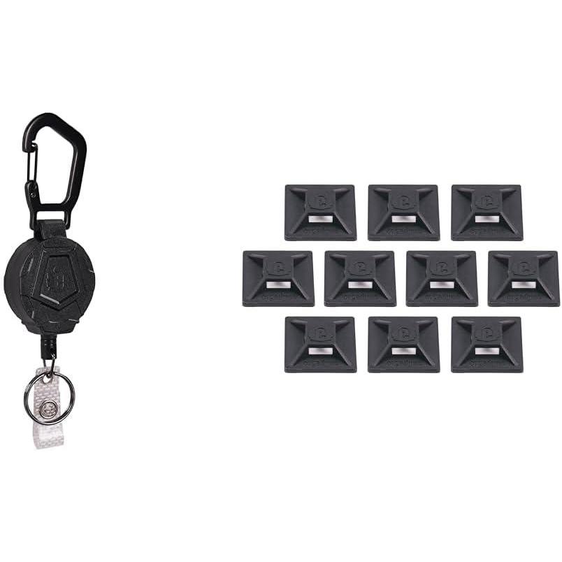 imageErgodyne Squids 3391 Retractable ID Badge Reel with Clip  3701 SelfAdhesive Mounts for Phones Cameras Compatible with Squids 3151 Snap Hook Coil Lanyard