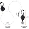 imageErgodyne Squids 3391 Retractable ID Badge Reel with Clip  3701 SelfAdhesive Mounts for Phones Cameras Compatible with Squids 3151 Snap Hook Coil Lanyard
