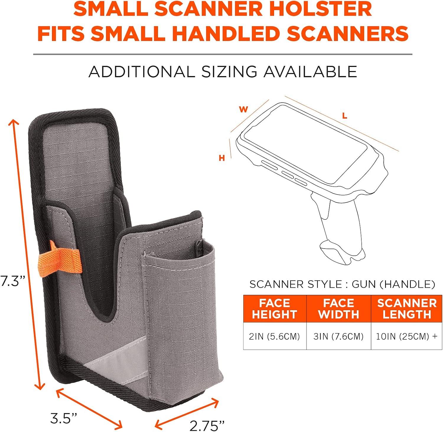 imageErgodyne Squids 5541 Barcode Scanner Holster Pouch for Gun Grip Mobile Computers Holder for Handheld Bar Code Scanners Belt Clip Attachment SmallSmall