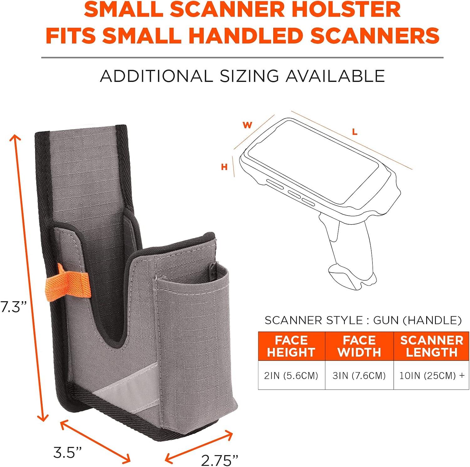 imageErgodyne Squids 5541 Barcode Scanner Holster Pouch for Gun Grip Mobile Computers Holder for Handheld Bar Code Scanners Belt Clip Attachment SmallSmall