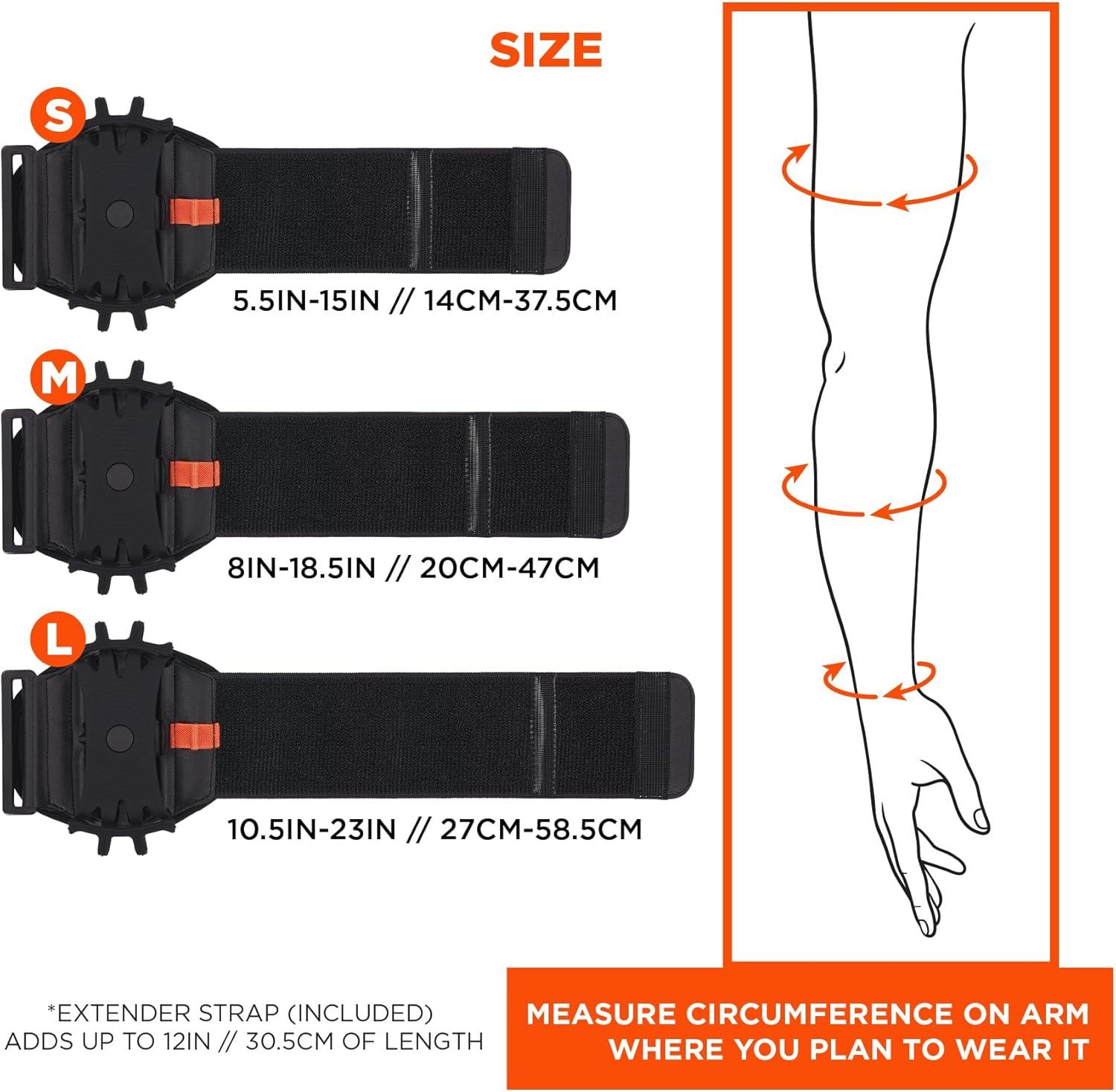 imageErgodyne Squids 5545 Armband Wristband Scanner Mount Adjustable to Fit Phones Scanners Mobile Computers PDAL