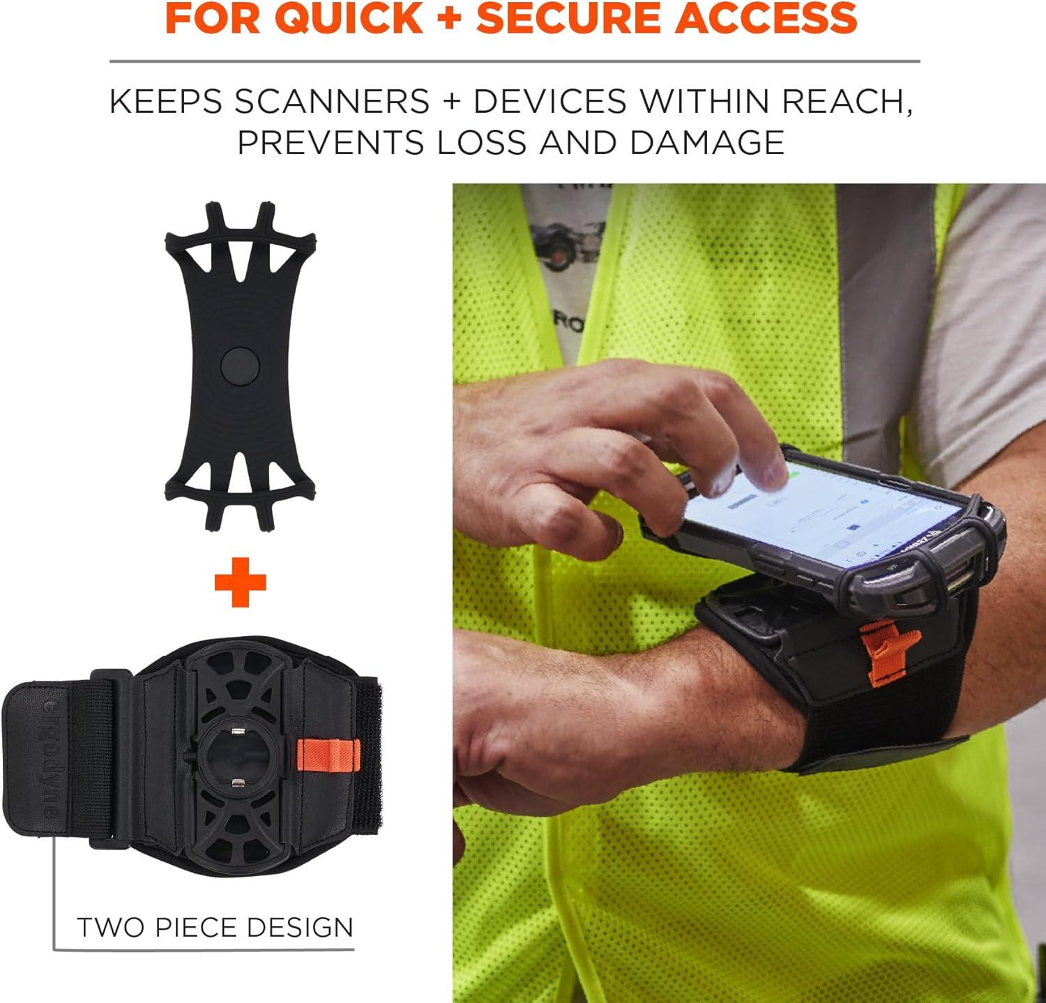 imageErgodyne Squids 5545 Armband Wristband Scanner Mount Adjustable to Fit Phones Scanners Mobile Computers PDAL