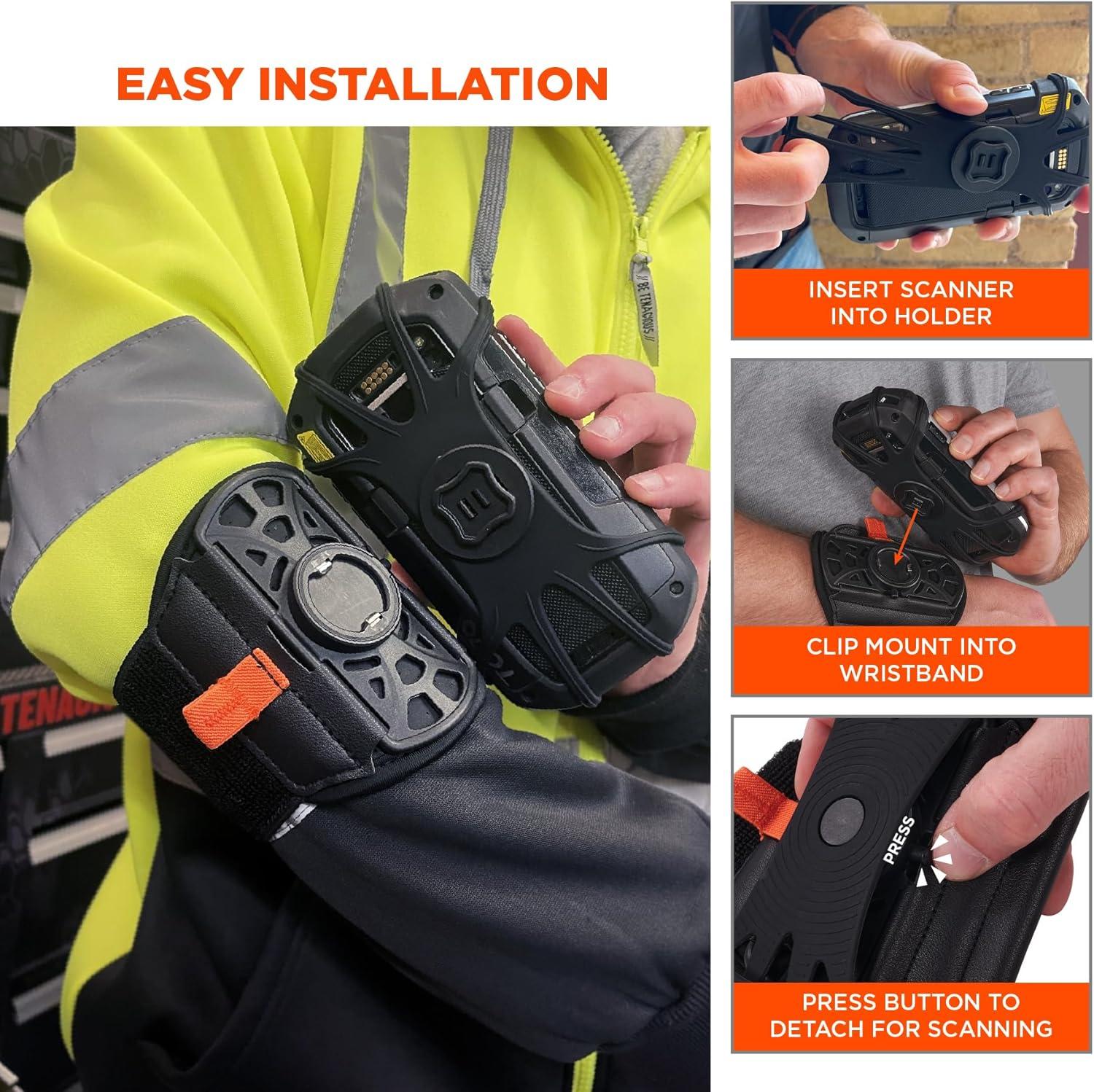 imageErgodyne Squids 5545 Armband Wristband Scanner Mount Adjustable to Fit Phones Scanners Mobile Computers PDAL