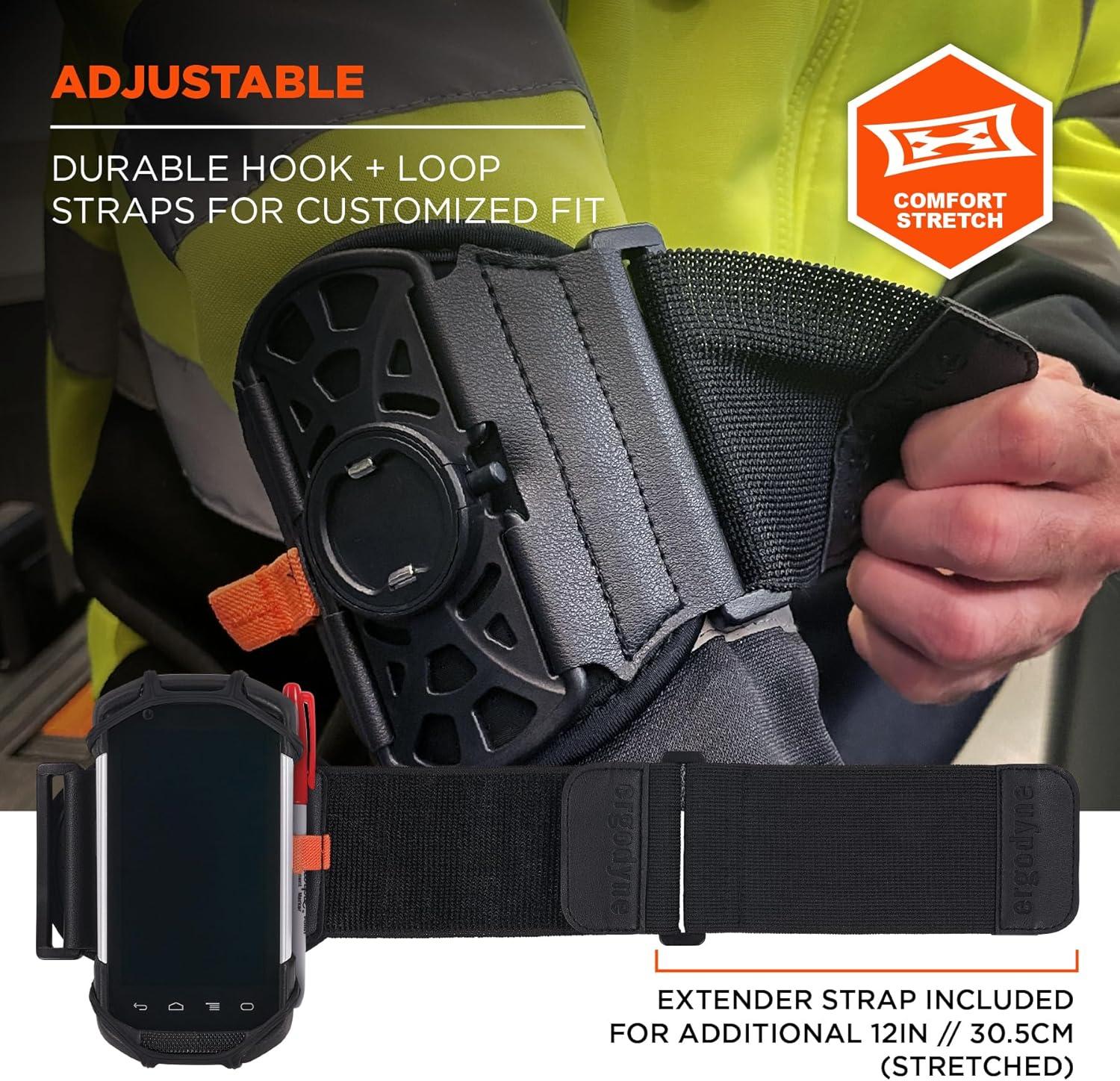 imageErgodyne Squids 5545 Armband Wristband Scanner Mount Adjustable to Fit Phones Scanners Mobile Computers PDAL