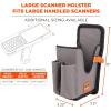 imageErgodyne Squids 5541 Barcode Scanner Holster Pouch for Gun Grip Mobile Computers Holder for Handheld Bar Code Scanners Belt Clip Attachment SmallLarge