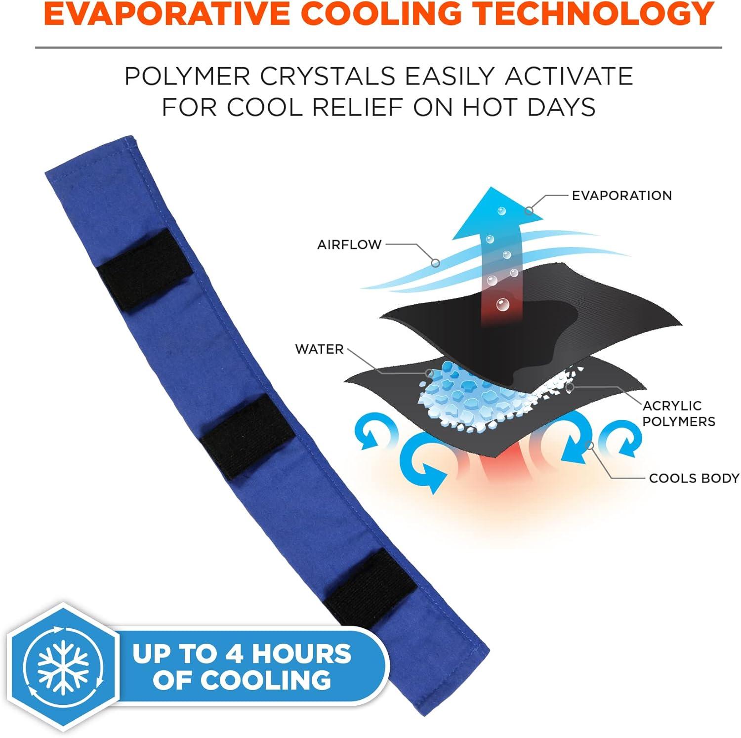 imageErgodyne ChillIts 6716 Evaporative Polymer Cooling Interior Hard Hat Liner Solid Blue One Size1 Count Pack of 1