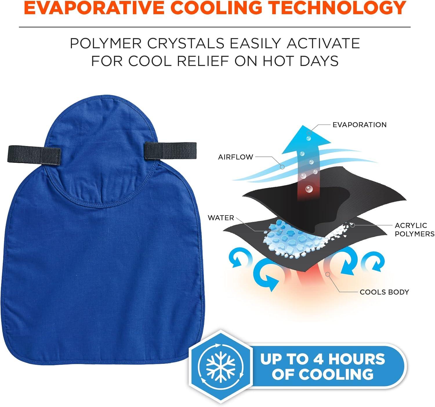 imageErgodyne ChillIts 6716 Evaporative Polymer Cooling Interior Hard Hat Liner Solid Blue One Size1 Count Pack of 2