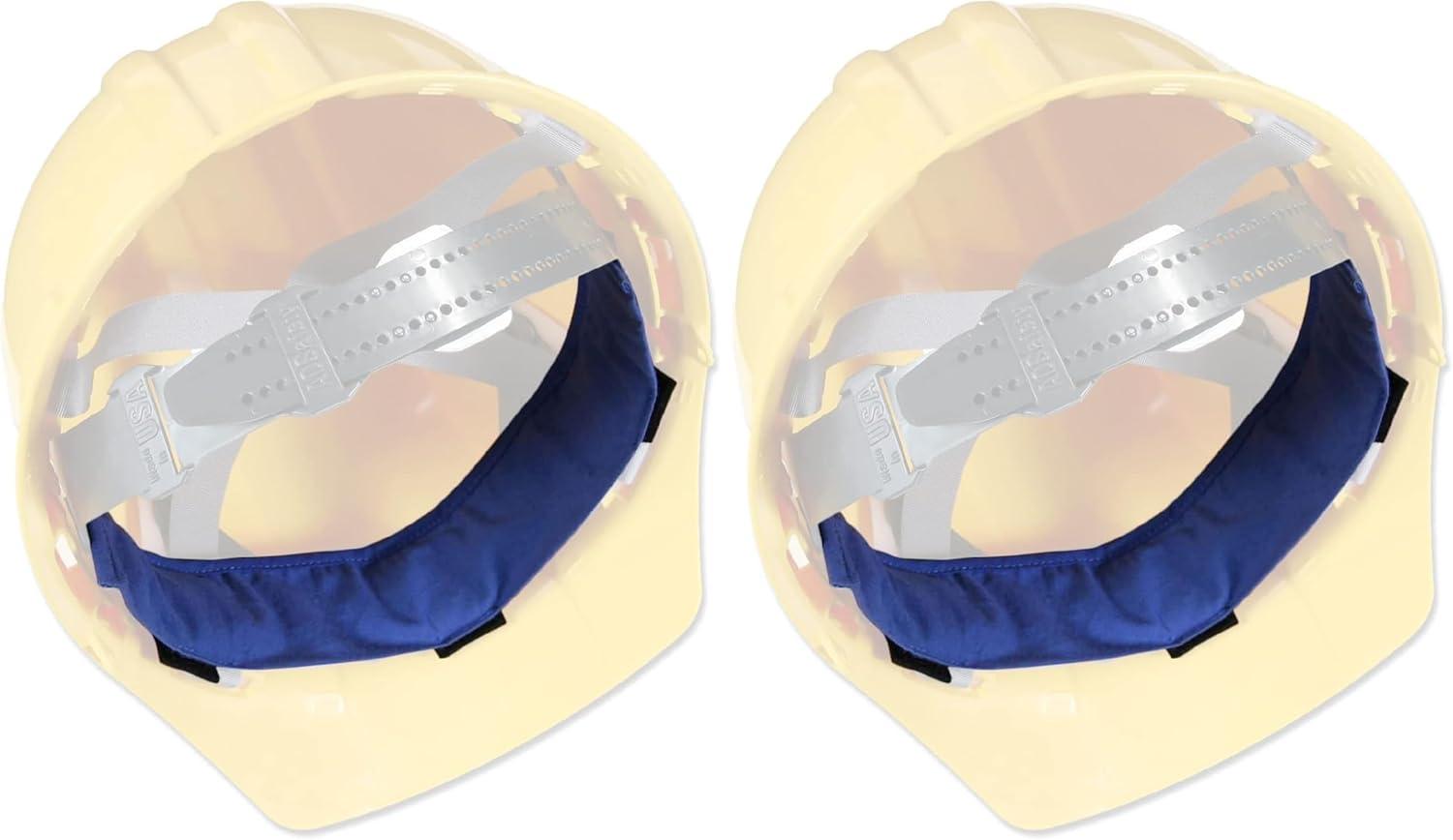 imageErgodyne ChillIts 6716 Evaporative Polymer Cooling Interior Hard Hat Liner Solid Blue One Size1 Count Pack of 2