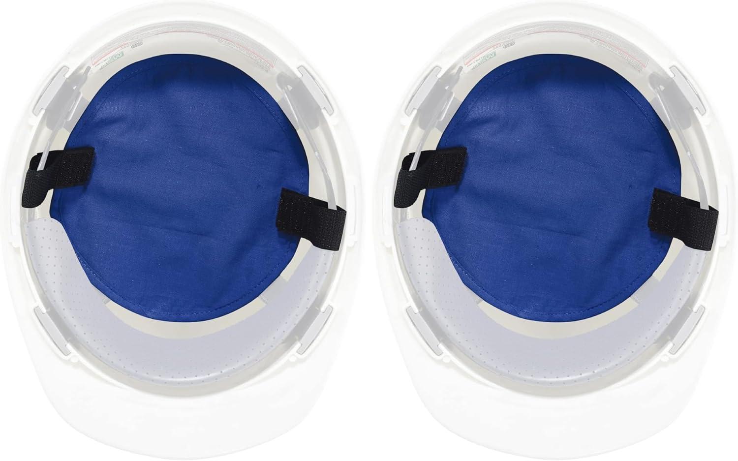 imageErgodyne ChillIts 6716 Evaporative Polymer Cooling Interior Hard Hat Liner Solid Blue One Size1 Count Pack of 2