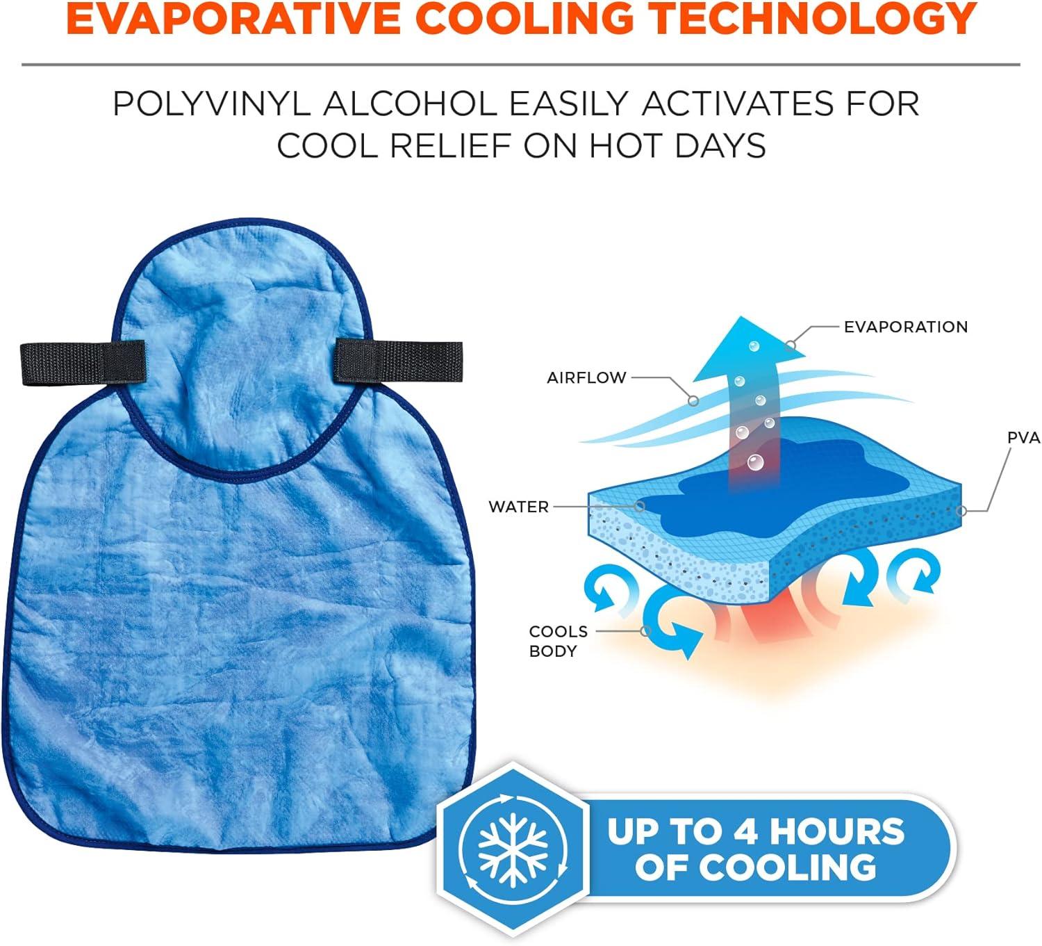 imageErgodyne Hard Hat Neck Shade Evaporative Cooling Blue MediumNeck Shade