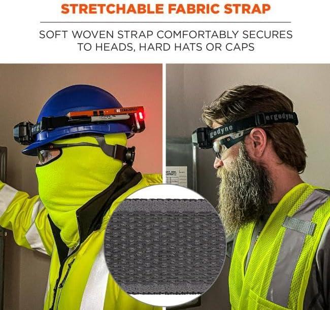 imageErgodyne Skullerz 8987 Rechargeable Headlamp with Adjustable Nylon Headband Strap