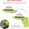 imageErgodyne Chill Its 6661 Universal Hard Hat Brim Sun Shade with Neck Flap Safety Helmet Sun ShieldLime