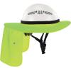 imageErgodyne Chill Its 6661 Universal Hard Hat Brim Sun Shade with Neck Flap Safety Helmet Sun ShieldLime