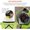 imageErgodyne Chill Its 6661 Universal Hard Hat Brim Sun Shade with Neck Flap Safety Helmet Sun ShieldLime