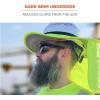 imageErgodyne Chill Its 6661 Universal Hard Hat Brim Sun Shade with Neck Flap Safety Helmet Sun ShieldLime