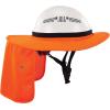 imageErgodyne Chill Its 6661 Universal Hard Hat Brim Sun Shade with Neck Flap Safety Helmet Sun ShieldOrange