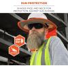 imageErgodyne Chill Its 6661 Universal Hard Hat Brim Sun Shade with Neck Flap Safety Helmet Sun ShieldOrange