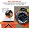 imageErgodyne Chill Its 6661 Universal Hard Hat Brim Sun Shade with Neck Flap Safety Helmet Sun ShieldOrange