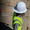 imageErgodyne Skullerz 8969 Class E Full Brim Hard Hat Lightweight Adjustable 6Point Ratchet Suspension HDPE Shell WhiteWhite
