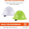 imageErgodyne Skullerz 8969 Class E Full Brim Hard Hat Lightweight Adjustable 6Point Ratchet Suspension HDPE Shell WhiteWhite