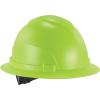imageErgodyne Skullerz 8969 Class E Full Brim Hard Hat Lightweight Adjustable 6Point Ratchet Suspension HDPE Shell WhiteLime