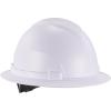 imageErgodyne Skullerz 8969 Class E Full Brim Hard Hat Lightweight Adjustable 6Point Ratchet Suspension HDPE Shell WhiteWhite