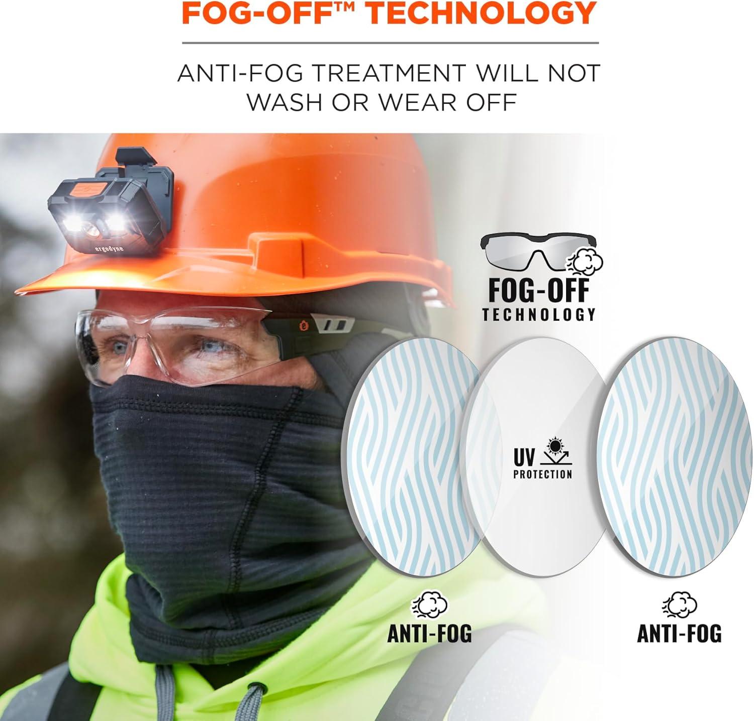 imageErgodyne  59103 Skullerz SAGA Frameless Safety Glasses Anti Fog Clear Lens Matte BlackClear Lens