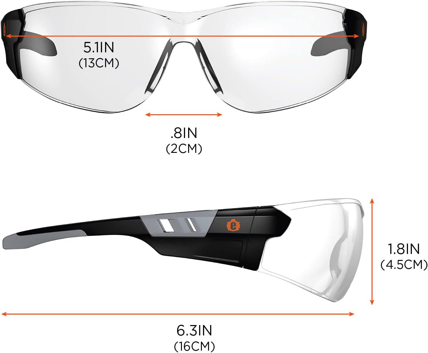 imageErgodyne  59103 Skullerz SAGA Frameless Safety Glasses Anti Fog Clear Lens Matte BlackClear Lens