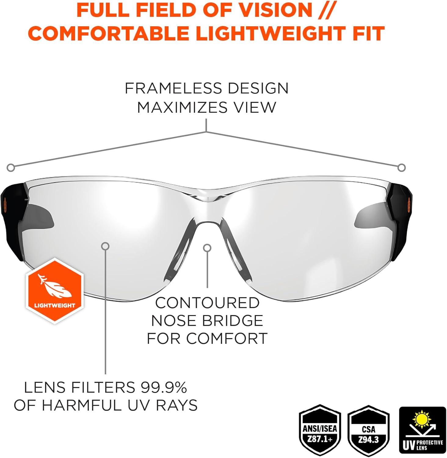 imageErgodyne Skullerz SAGA Frameless Safety GlassesInOutdoor Lens