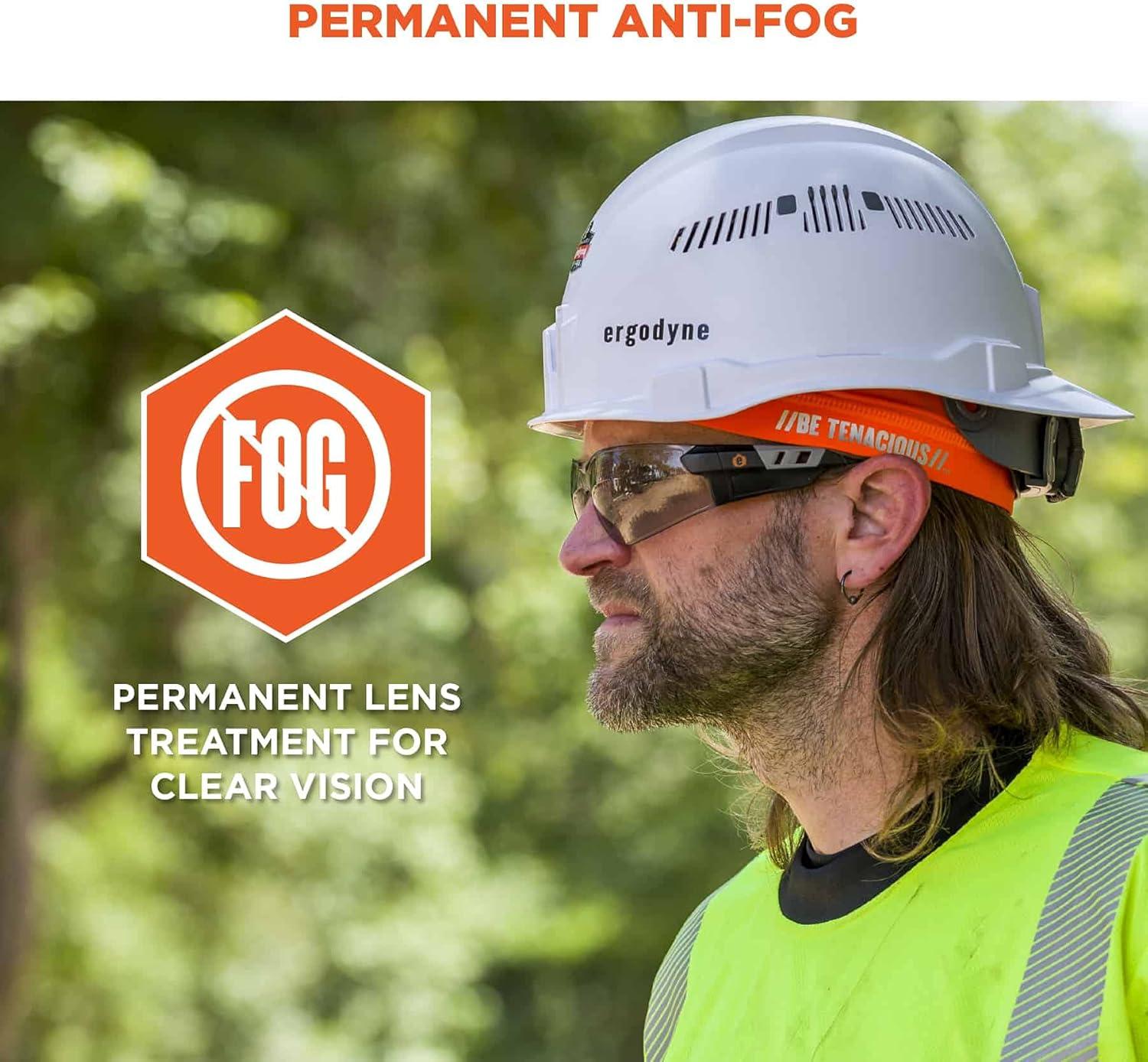 imageErgodyne Skullerz SAGA Frameless Safety Sunglasses Anti Fog Smoke Lens 3Pack