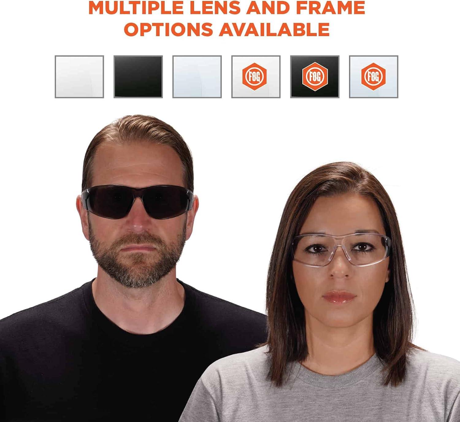 imageErgodyne Skullerz SAGA Frameless Safety Sunglasses Anti Fog Smoke Lens 3Pack