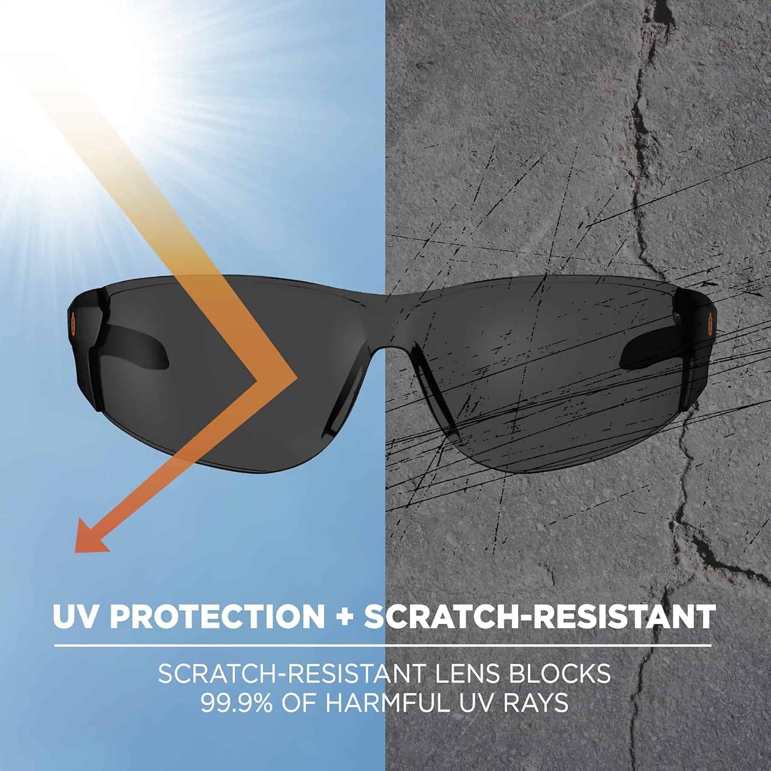 imageErgodyne Skullerz SAGA Frameless Safety Sunglasses Anti Fog Smoke Lens 3Pack