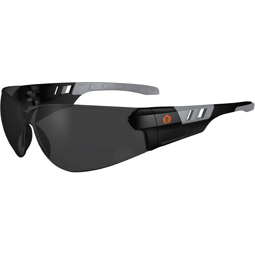 imageErgodyne  59103 Skullerz SAGA Frameless Safety Glasses Anti Fog Clear Lens Matte BlackSmoke Lens