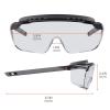 imageErgodyne Skullerz OSMIN OTG Safety Glasses Over the Glasses Protective Eyewear ANSI z871Clear Lens