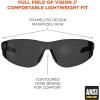 imageErgodyne Skullerz SAGA Frameless Safety Sunglasses Anti Fog Smoke Lens 3Pack
