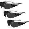 imageErgodyne Skullerz SAGA Frameless Safety Sunglasses Anti Fog Smoke Lens 3Pack