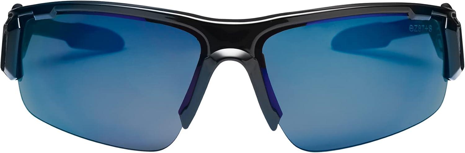 imageErgodyne Skullerz DAGR Safety GlassesBlack Frame  Blue Mirror Lens