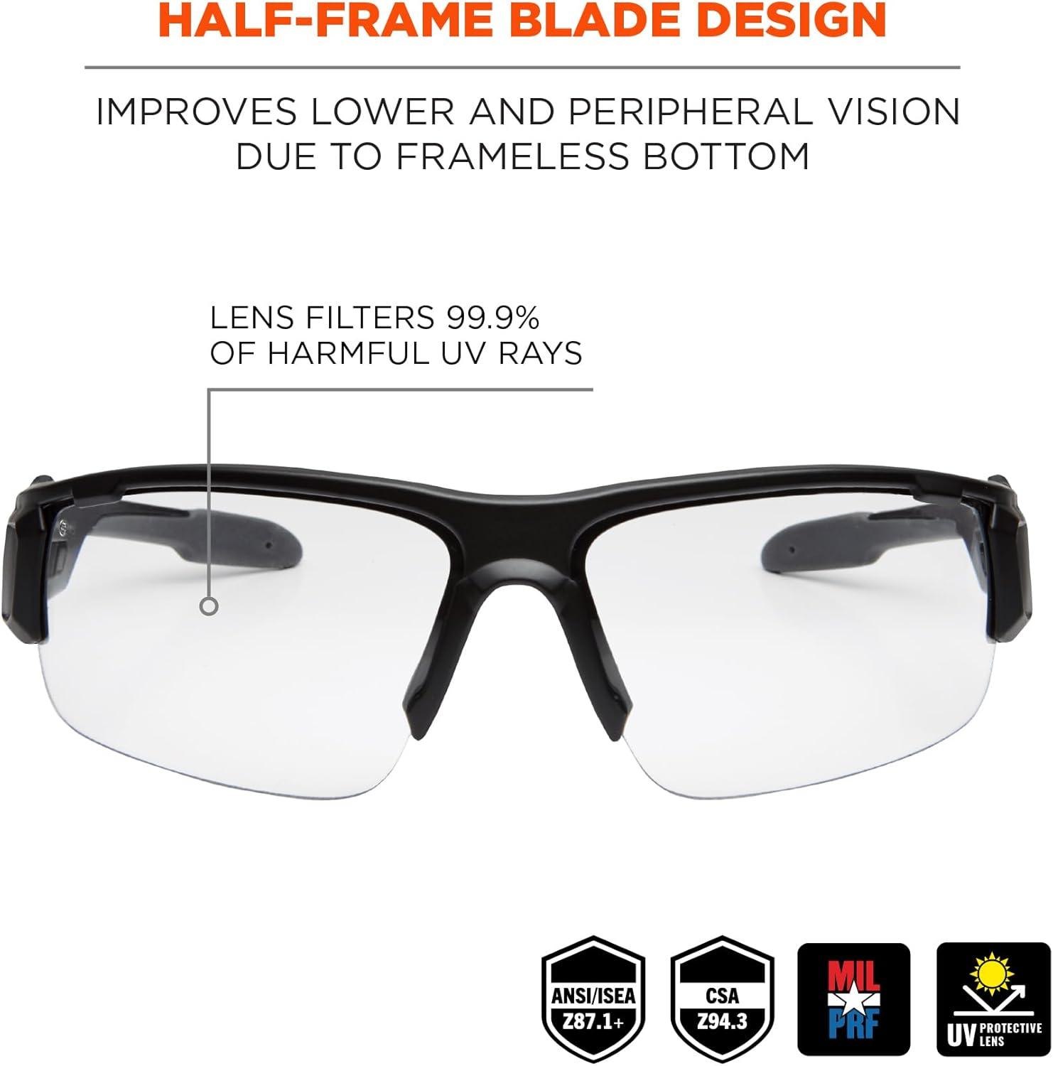 imageErgodyne Skullerz DAGR Safety GlassesMatte Black Frame  Clear Lens