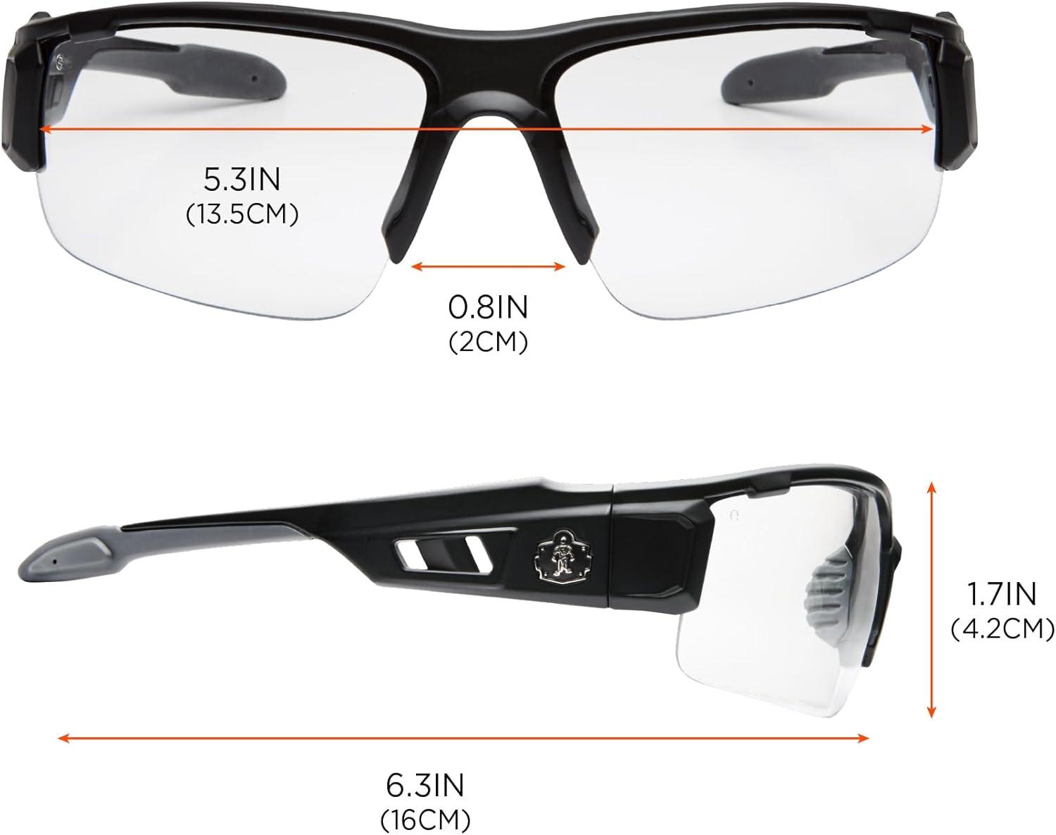 imageErgodyne Skullerz DAGR Safety GlassesMatte Black Frame  Clear Lens