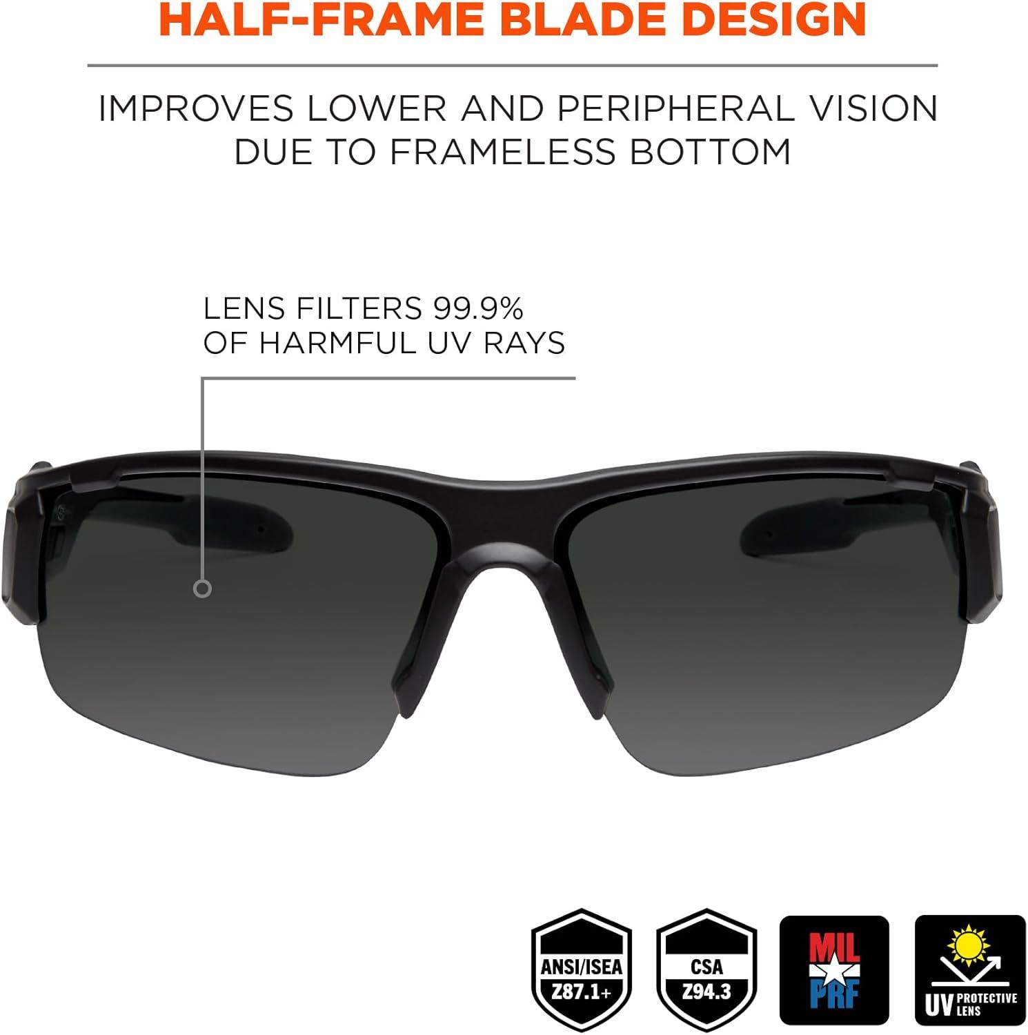 imageErgodyne Skullerz DAGR Safety GlassesMatte Black Frame  Smoke Lens
