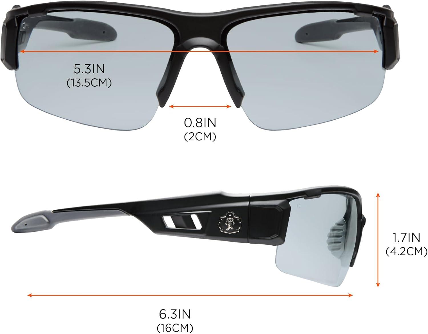 imageErgodyne Skullerz DAGR Safety GlassesMatte Black Frame  inOutdoor Lens