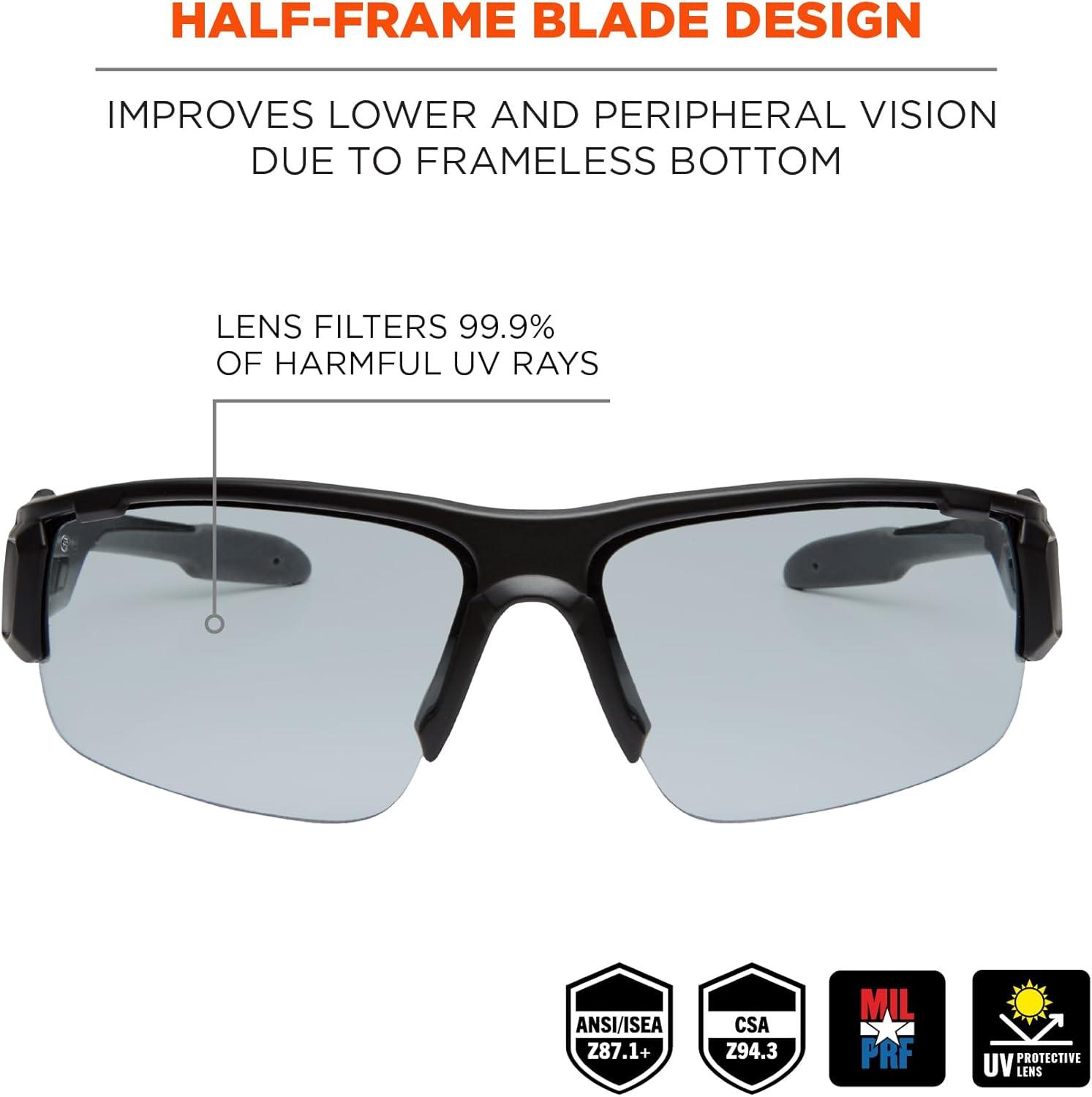 imageErgodyne Skullerz DAGR Safety GlassesMatte Black Frame  inOutdoor Lens