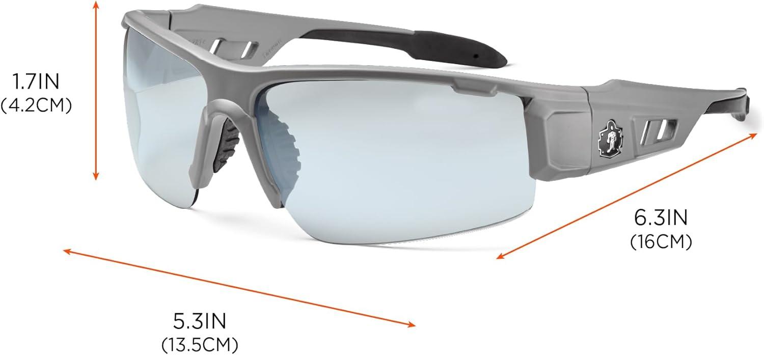 imageErgodyne Skullerz DAGR Safety GlassesMatte Gray Frame  inOutdoor Lens