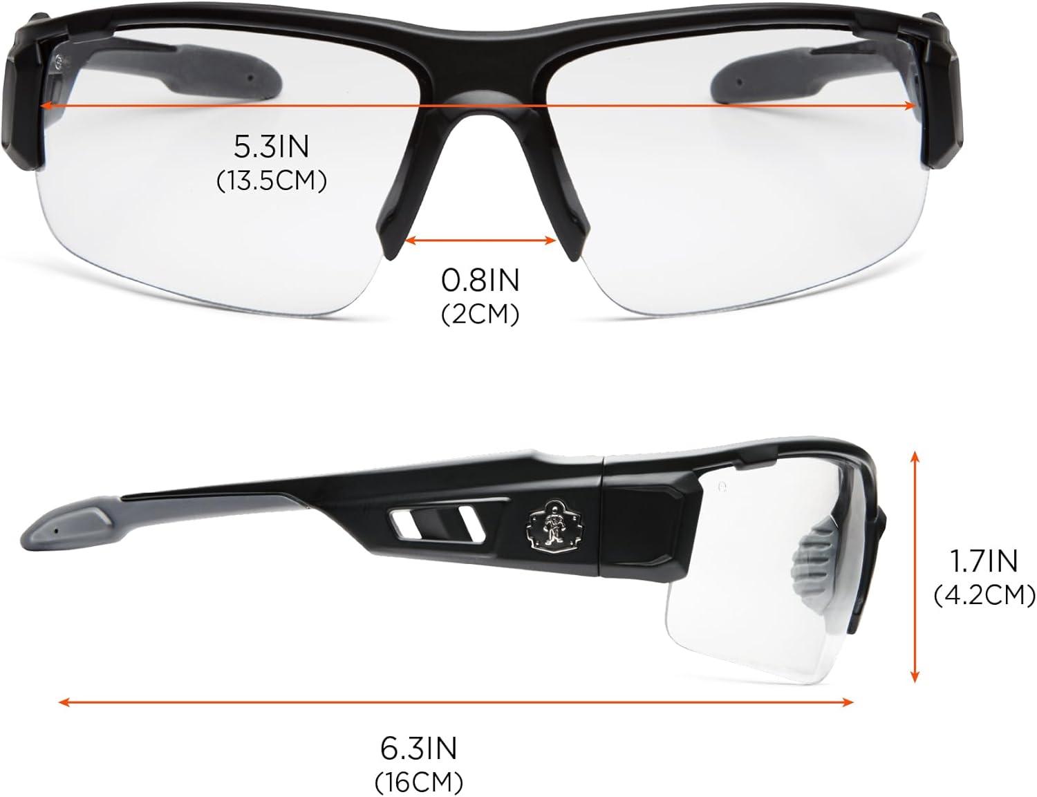 imageErgodyne Skullerz Dagr AntiFog Safety GlassesBlack Frame Clear LensClear Lens