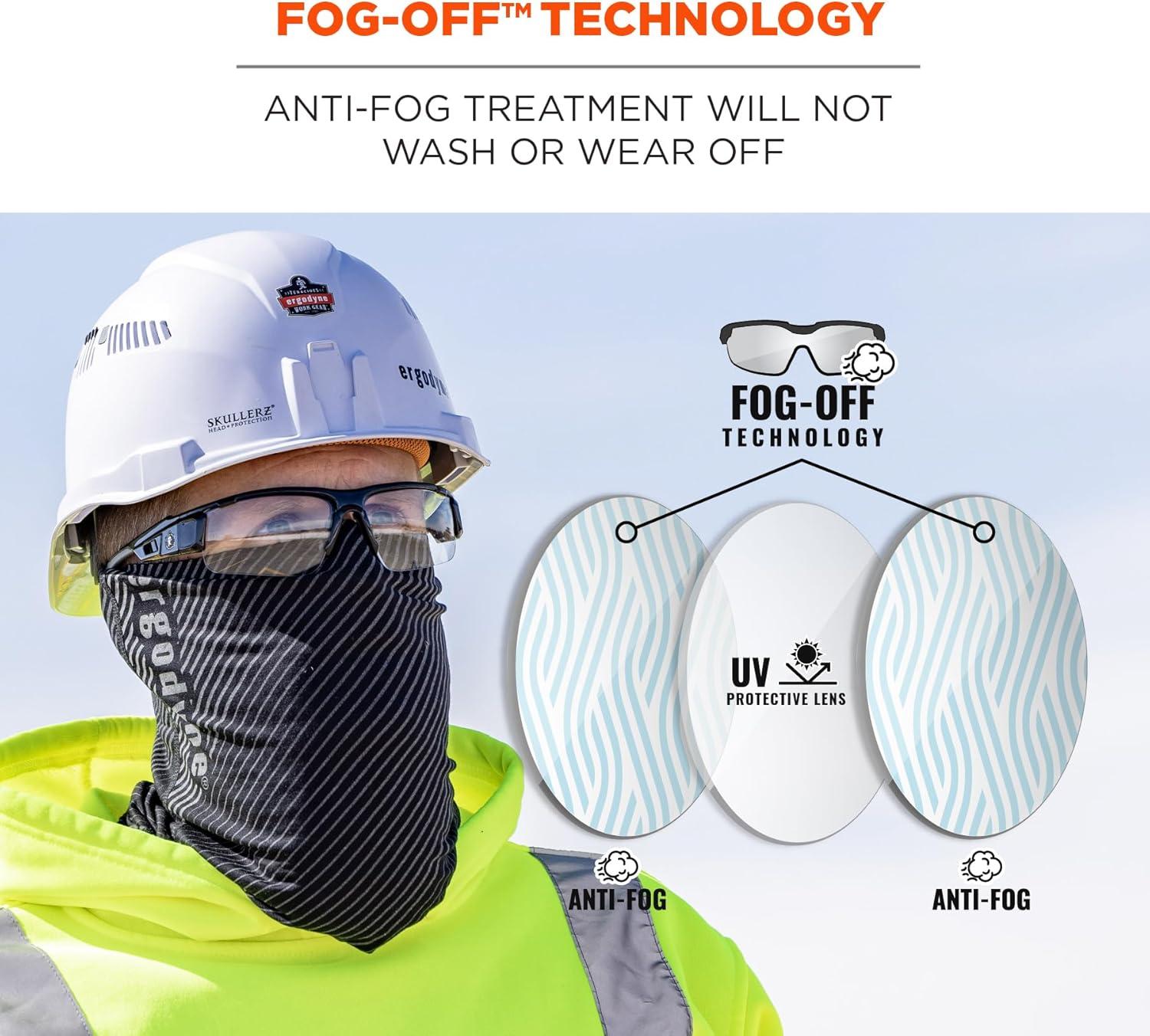 imageErgodyne Skullerz Dagr AntiFog Safety GlassesBlack Frame Clear LensClear Lens