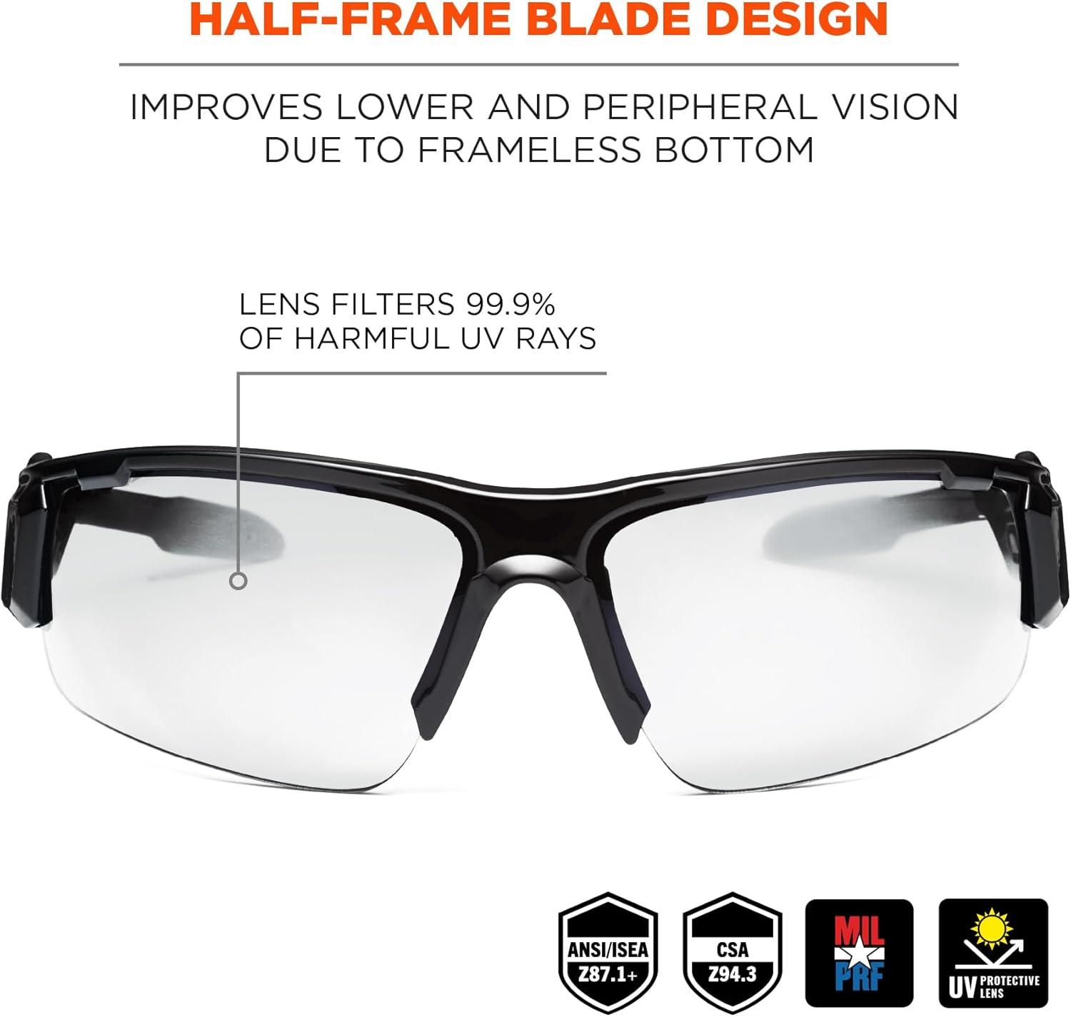 imageErgodyne Skullerz Dagr AntiFog Safety GlassesBlack Frame Clear LensClear Lens