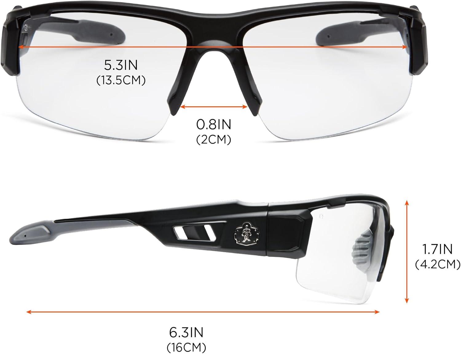 imageErgodyne Skullerz Dagr AntiFog Safety GlassesBlack Frame Clear LensClear Lens