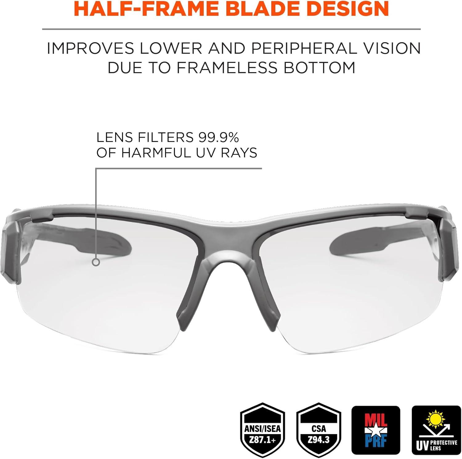 imageErgodyne Skullerz Dagr AntiFog Safety GlassesBlack Frame Clear LensClear Lens