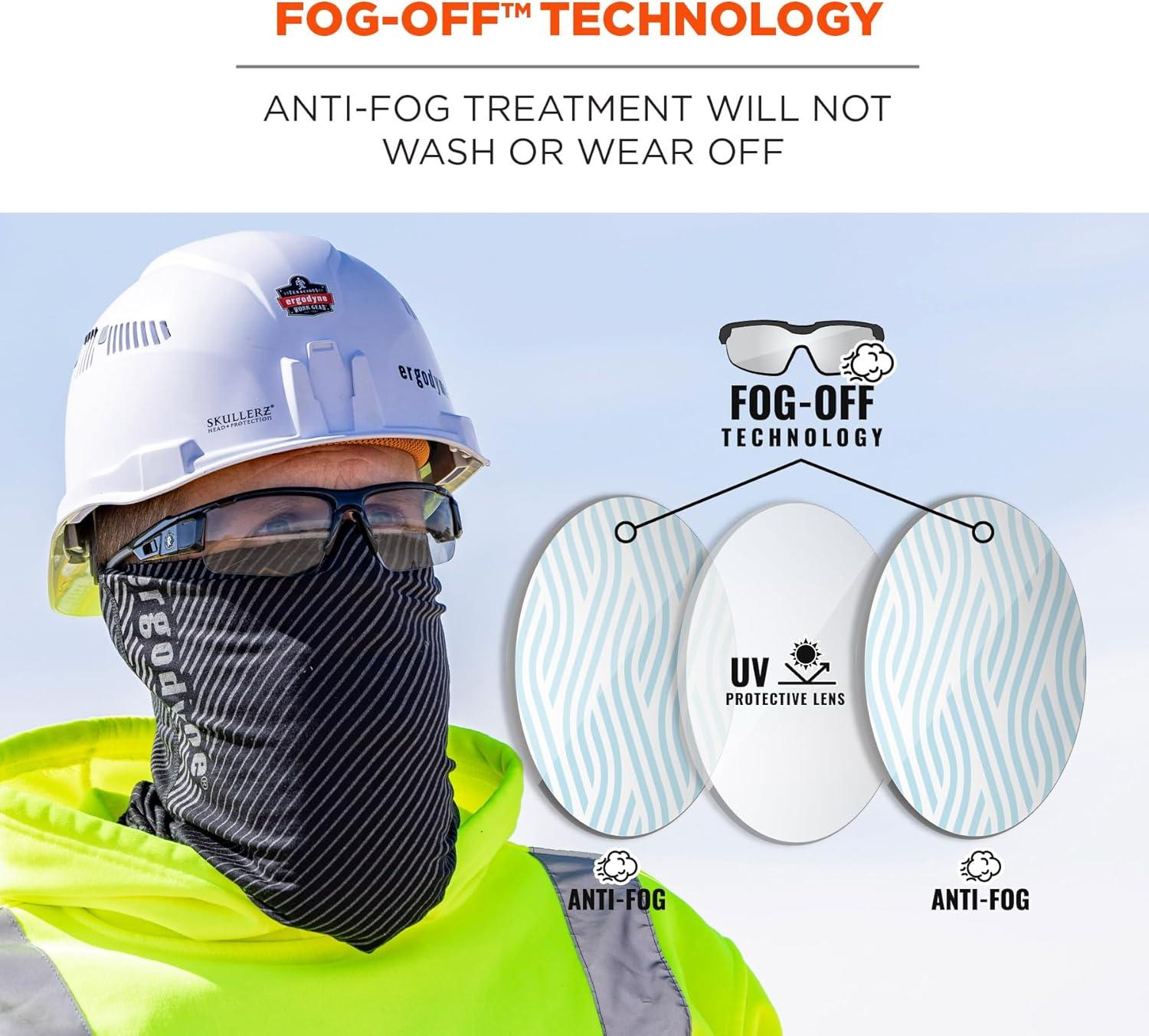 imageErgodyne Skullerz Dagr AntiFog Safety GlassesBlack Frame Clear LensInOutdoor Lens